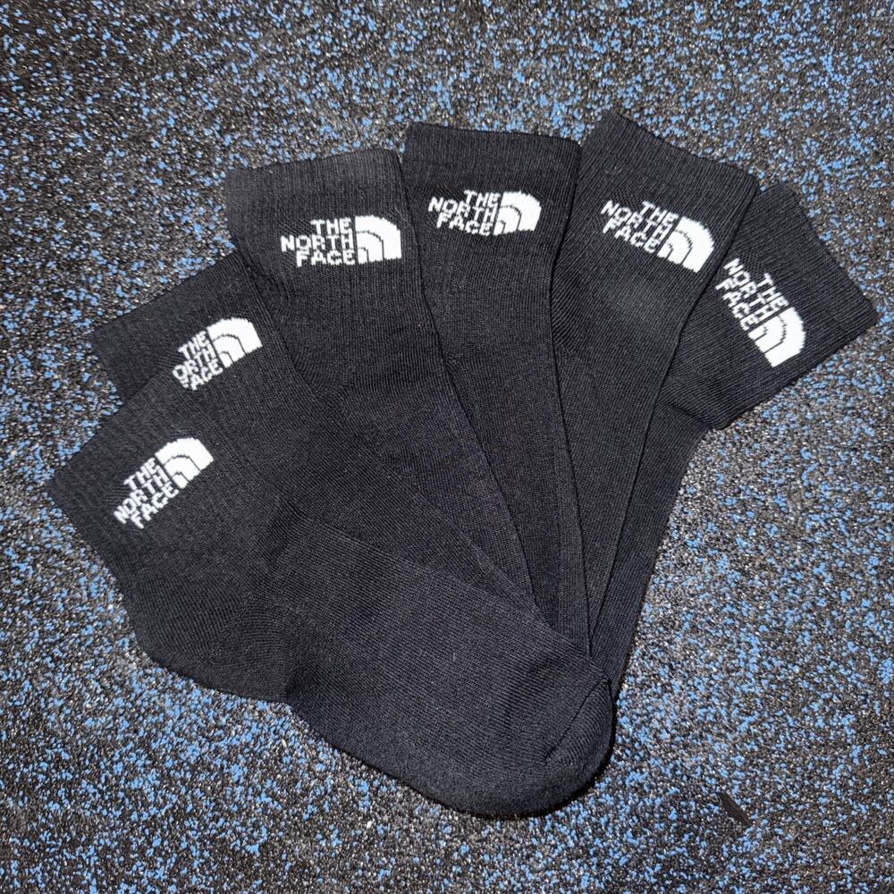 The North Face Multisport Cush Quarter Sock 3 Pair Black, large New w/o tags TNF